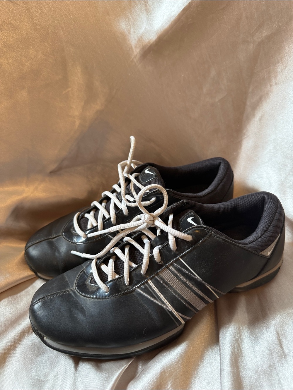 Nike Women’s Black Golf Shoes with White Laces